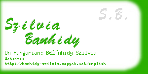 szilvia banhidy business card